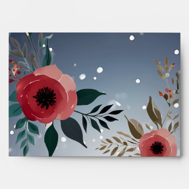Poppy of Love" Wedding Invitation Collection Envelope (Front)