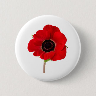POPPY of Remembrance 6 Cm Round Badge