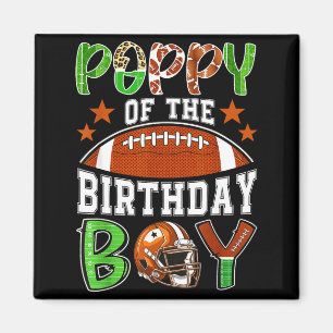 Poppy of the birthday boy football party family magnet