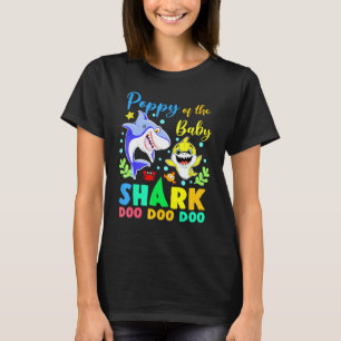 Poppy Of The Birthday Boy Shark Blue Yellow Doo Do T-Shirt
