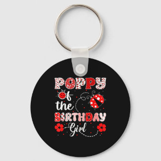 Poppy of the birthday girl - family ladybug key ring