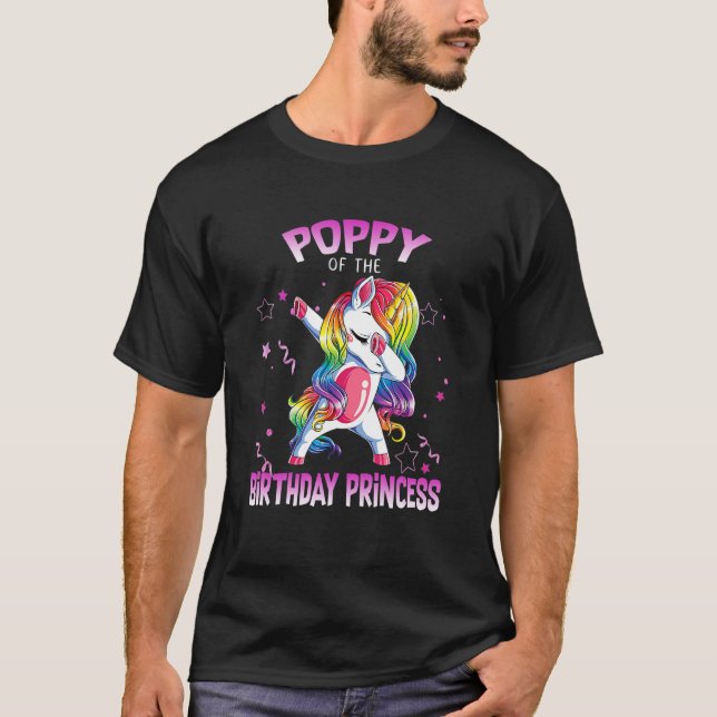 Poppy of the Birthday Party Princess Dabbing Unico T-Shirt (Front)