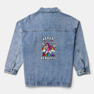 Poppy Of The Birthday Princess Unicorn Rainbow Bda Denim Jacket