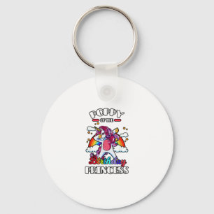 Poppy Of The Birthday Princess Unicorn Rainbow Bda Key Ring