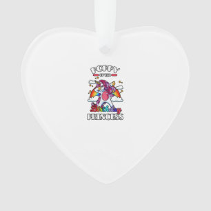 Poppy Of The Birthday Princess Unicorn Rainbow Bda Ornament