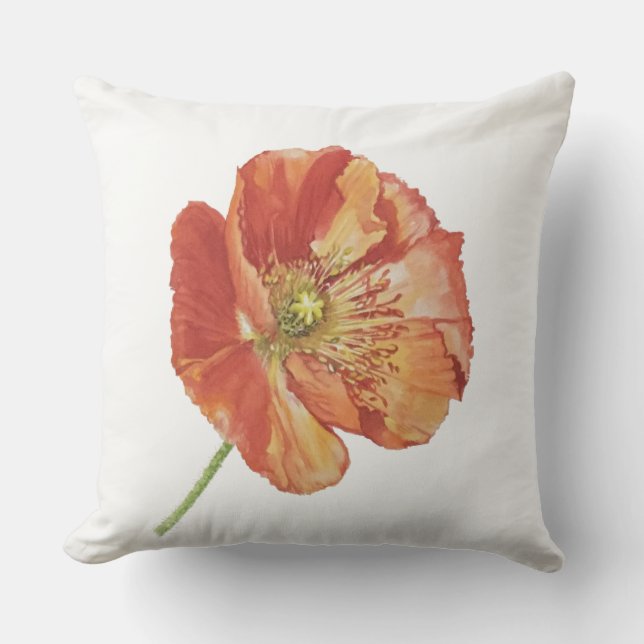 Poppy Outdoor Throw Pillow, Throw Pillow 20" x 20" (Front)