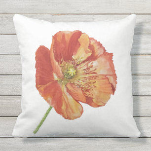 Poppy Outdoor Throw Pillow, Throw Pillow 20" x 20"