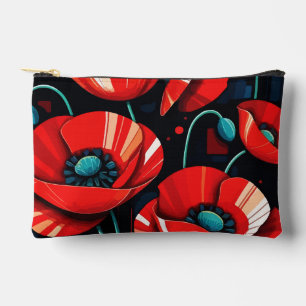 Poppy Papaver flowers Accessory Pouch