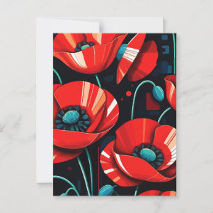 Poppy Papaver flowers Postcard
