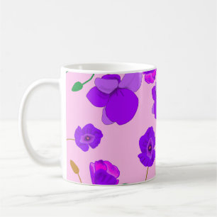 Poppy (Papaver somniferum) Lilac  Coffee Mug