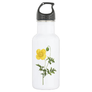 poppy (Papaver sp.) by Redouté 532 Ml Water Bottle
