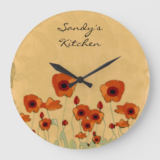 Poppy Personalised Kitchen Clock (Front)