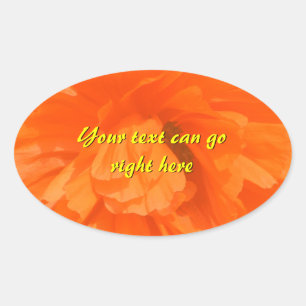 Poppy Petals Oval Stickers