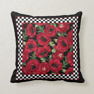 Poppy Pillow with Jester Check
