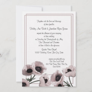 Poppy Pink Wedding Invitation