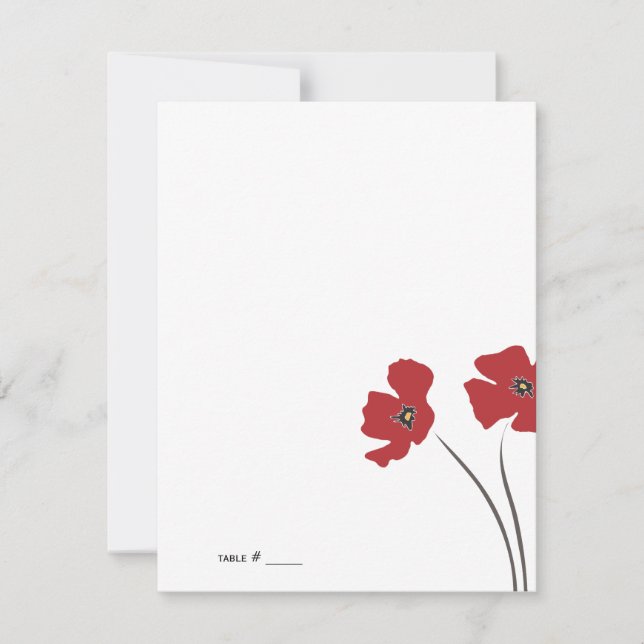 Poppy Place Cards { You Fold } (Front)