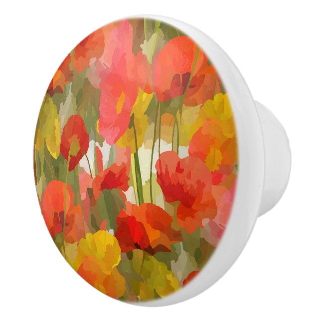 Poppy Power Large Ceramic Knob (Right)