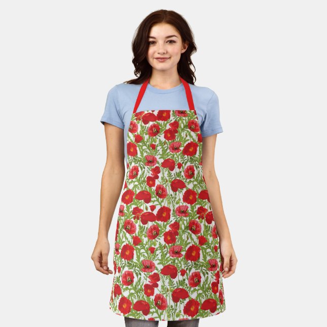 Poppy Profusion Apron by Heather T. (Worn)