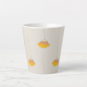 Poppy rain print latte mug