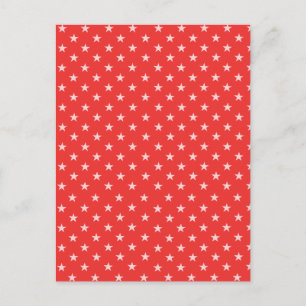 Poppy Red And White Stars Postcard