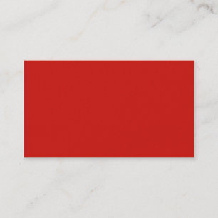 Poppy Red Trend Colour Customised Template Blank Business Card