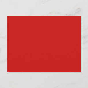 Poppy Red Trend Colour Customised Template Blank Postcard