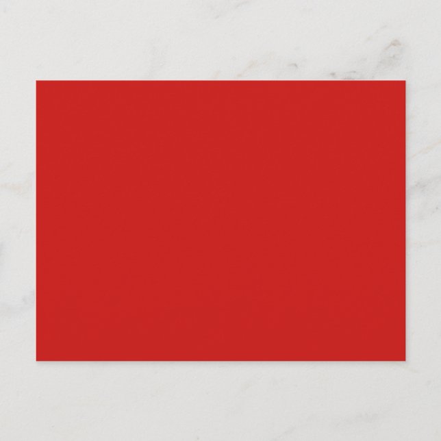 Poppy Red Trend Colour Customised Template Blank Postcard (Front)