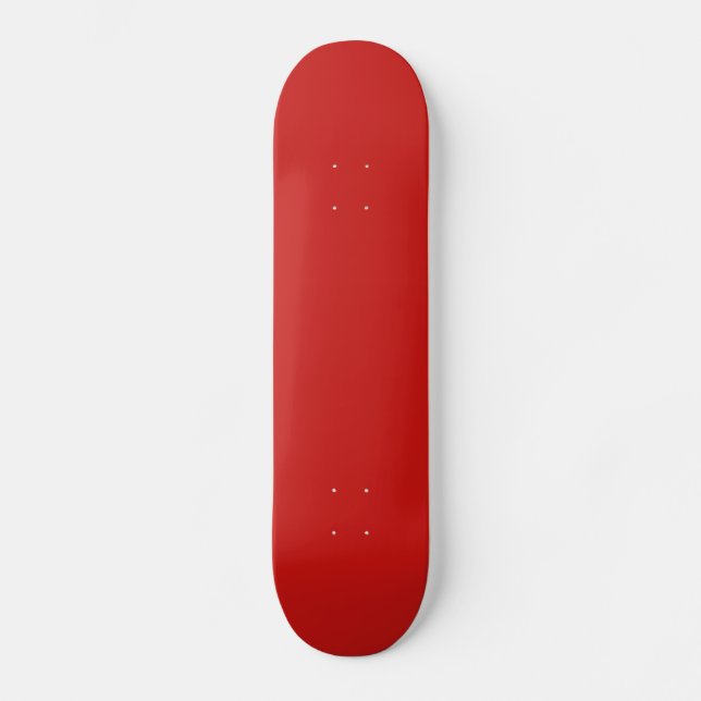 Poppy Red Trend Colour Customised Template Blank Skateboard (Front)