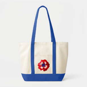 Poppy Red White Blue impulse tote bag