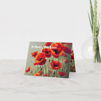 Poppy Remembrance - In Honor of Your Service Card