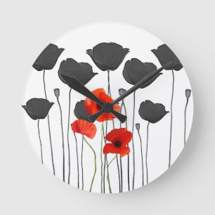 poppy round clock