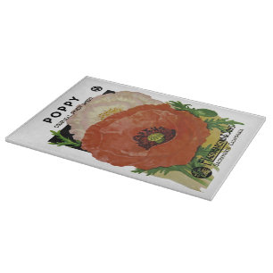Poppy Seed Packet Label Cutting Board