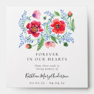 Poppy Seed Packet Memorial Funeral  Envelope