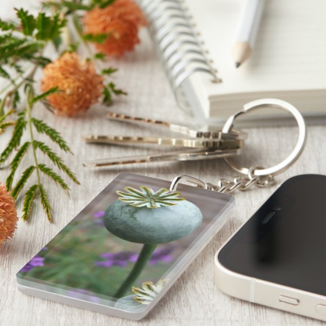 Poppy Seedhead Key Ring (Front Right)