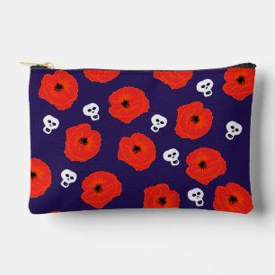 Poppy & Skull Toiletry / Cosmetic Bag