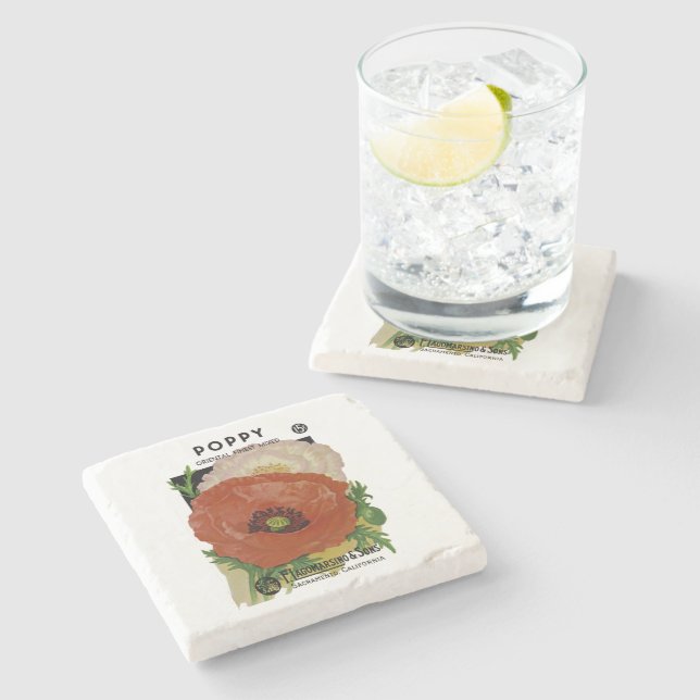 Poppy Stone Coaster (Side)