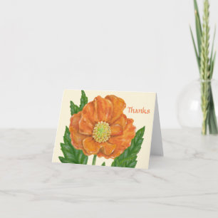 Poppy thank you card
