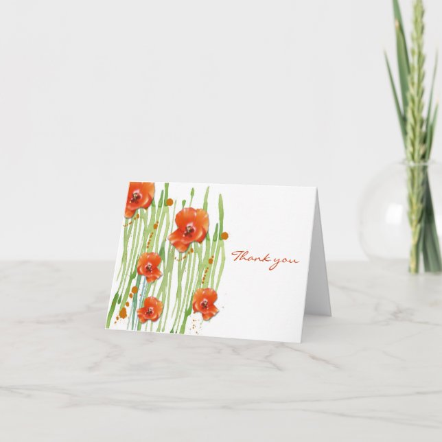 Poppy Thank you card (Front)