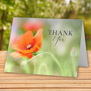 Poppy thank you card