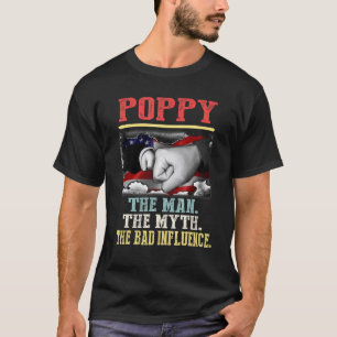 Poppy The Man Myth Bad Influence Vintage American T-Shirt