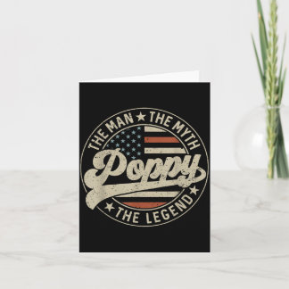 Poppy The One And Only The Legend Flag Fathers Day Card