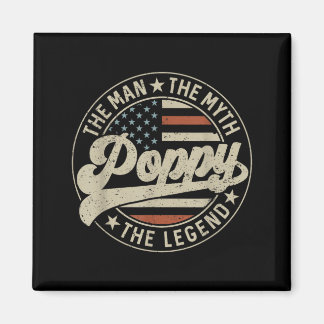 Poppy The One And Only The Legend Flag Fathers Day Magnet