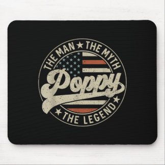 Poppy The One And Only The Legend Flag Fathers Day Mouse Pad