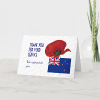 Poppy | Veterans | Remembrance | NEW ZEALAND Flag