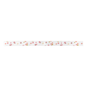 Poppy Watercolor Dots Ribbon Satin Ribbon