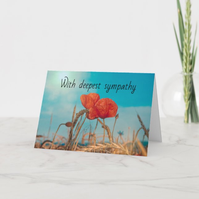 Poppy   -  With deepest sympathy Card (Front)