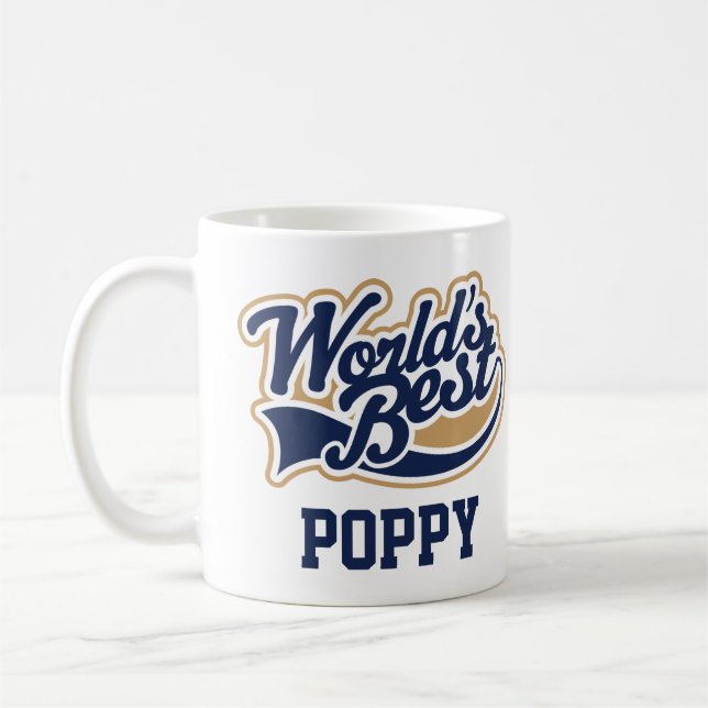 Poppy Worlds Best Grandfather Gift Coffee Mug (Left)