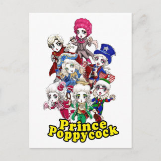 Poppycock Party Postcard