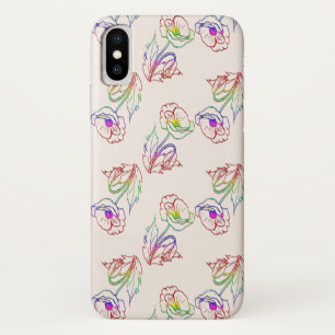 Poppyes floral pattern. Poppy. iPhone X Case