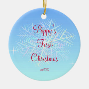 Poppy's First  Christmas Snowflake Ornament